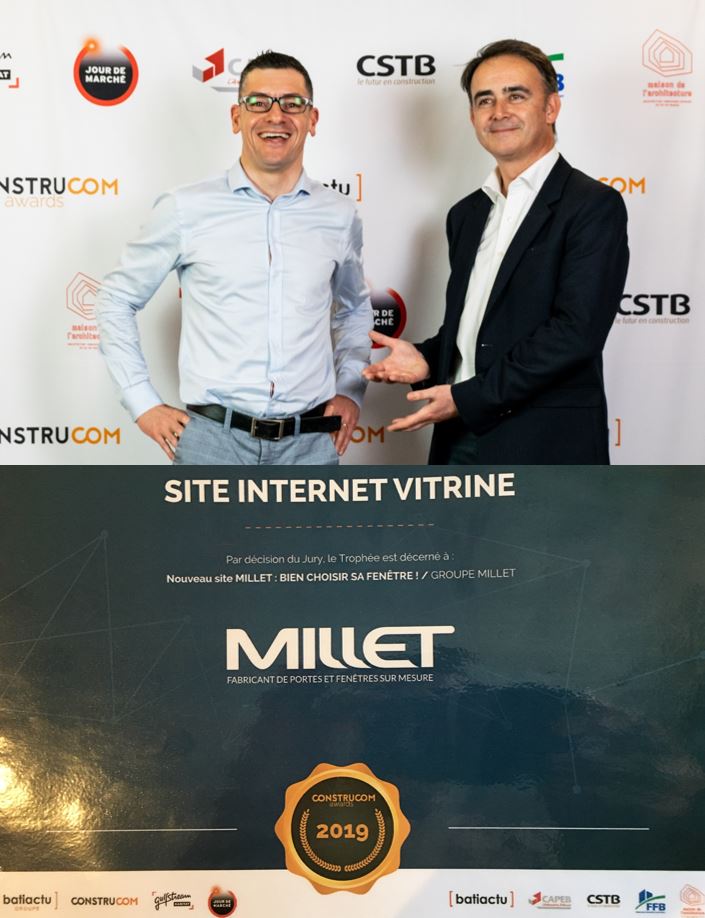 Meilleur site internet du bâtiment 2019 pour le Groupe MILLET